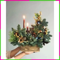 Giáng Sinh Tùng Thông Vàng Ngọc Candle Wish 1V7Q4DWHI
