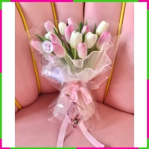 Bó Hoa Tú Lệ Hồng Bạch Duyên NWKLI08OG