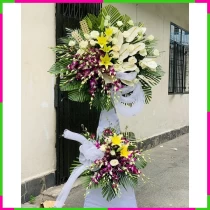 Kệ Hoa Tưởng Niệm Hoàng Hôn Trắng 2FNDGTZ00