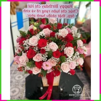 Lẵng Hoa Kết Nối Tâm Hồn Hồng Đỏ Ngọt Ngào 70BRW0OEQD
