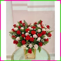 Thiên Lộc Hồng Pastel Khai Vận Lẵng Hoa CTQJ98QCED