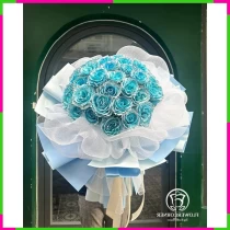 Vĩnh Cửu Lam Hồng Ái Tình Hoa Bó WNNEBSBAM8