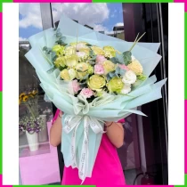 Bó Hoa Tình Yêu Xanh Ngân Hòe Dịu Dàng W1R32W5EXZ